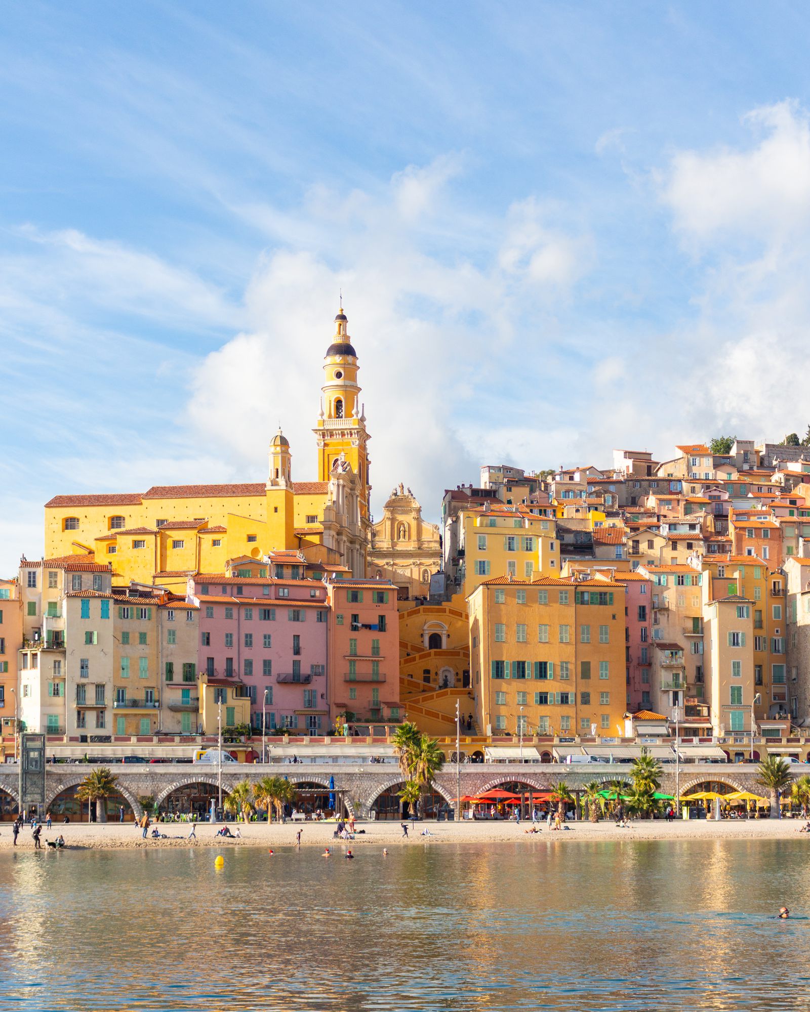 Menton’s pastel old town above the sea