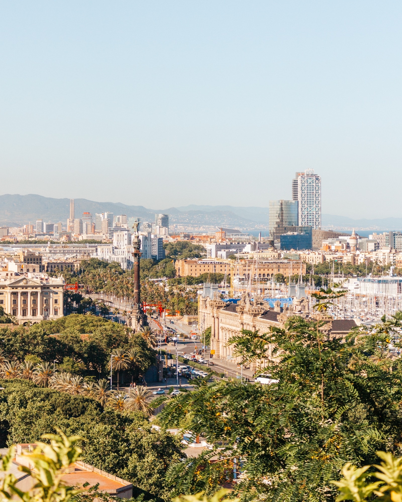 Barcelona skyline from the hills