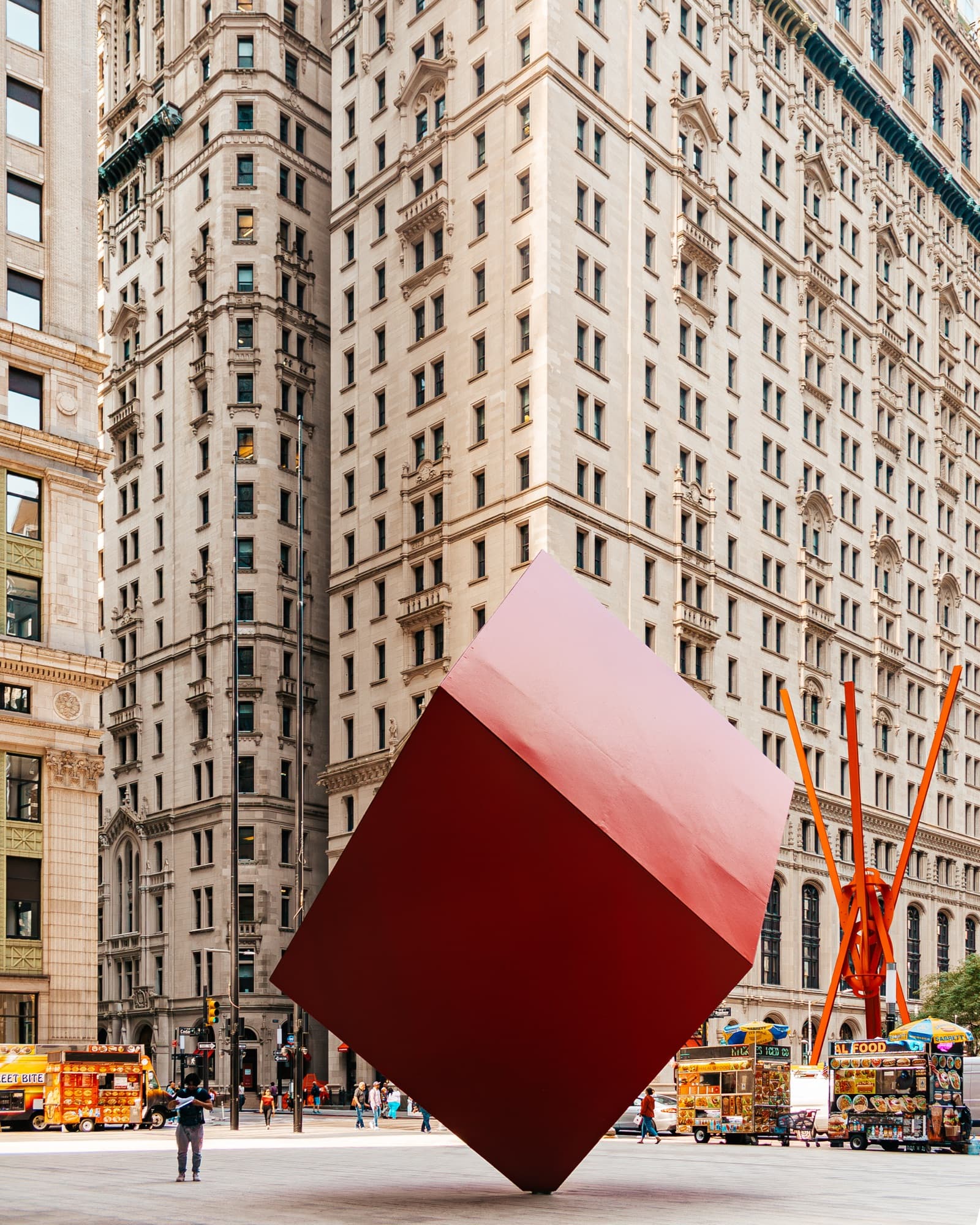 Isamu Noguchi’s Red Cube on Broadway